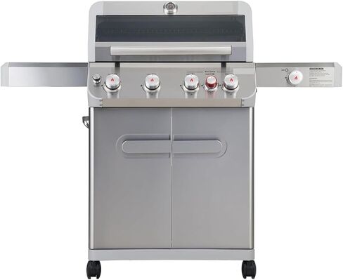 Outdoor Barbecue Stainless Steel 4 Burner Fit For GAS Grill, Patio Garden Barbecue Grill With Side Burner And Knob C in Saudi Arabia
