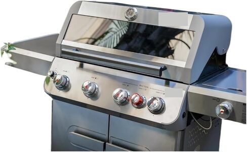 Outdoor Barbecue Stainless Steel 4 Burner Fit For GAS Grill, Patio Garden Barbecue Grill With Side Burner And Knob C in Saudi Arabia