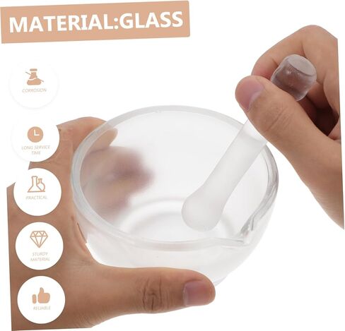 Pretyzoom 1set Glass Monstar و Pestle مجموعة طحن متعددة الوظائف لسحق التوابل وخلط المكونات معمل أداة مختبر in Saudi Arabia
