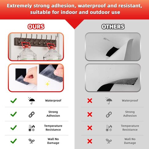 Hook and Loop Tape 1in x 20ft, Heavy Duty Adhesion Strip, Slef Adhesive Interlocking Tape, Back Adhesive Mounting Strips, Reclosable Sticky Back Interlocking Nylon Picture Hanging Strips in Kuwait