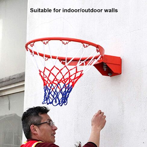 THUNDERBAY Reinforced Heavy Duty Breakaway Wall Mounted Basketball Rim,18 inch Basketball Rim Goal Replacement for Indoor Outdoor Walls in Saudi Arabia