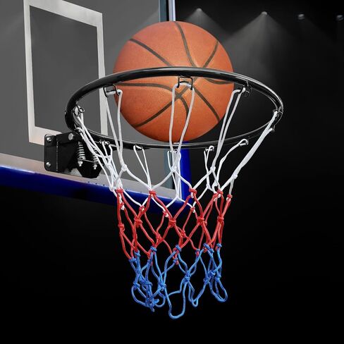 Miudgig 18 "استبدال كرة السلة ، Universal 18" محترف مزدوج الصلب كرة السلة الصلب حافة مع صافي نوبات في الأرض ومثبتة على الحائط ، داخلي/خارجية in Kuwait