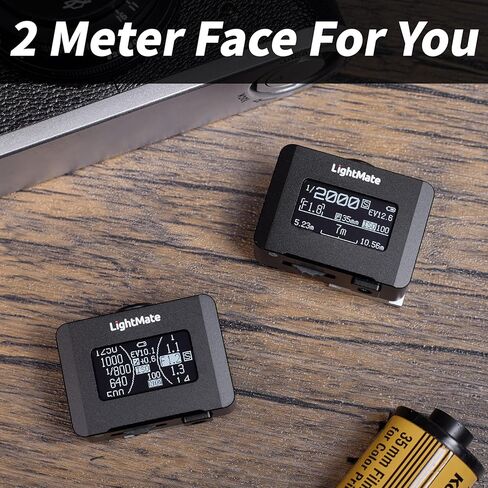 Lightmate Lite 2R Light Meter Photography ، 0.96 بوصة شاشة OLED كبيرة ، و 1.24 أوقية قابلة لإعادة الشحن ، وعدة بطارية قابلة لإعادة الشحن ، وعداد ضوء عالي الدقة للفيلم ، وكاميرات لايكا ، و Sliver Metal in Kuwait