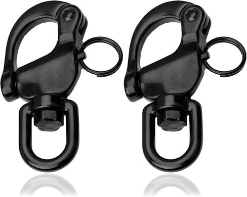 Black Snap Shackle 316 Stainless Steel Swivel Shackle Sailing Halyard, Quick Release Snap Hook Boat Shackles Sailboat Hardware for Sailing Rigging Shackles in Kuwait