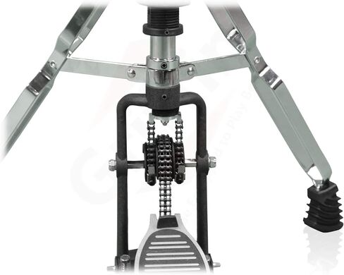 GRIFFIN 2 Leg Hi-Hat Stand (QuickAction X Series) – For Heavy Duty Cymbals, Double Braced Chrome Base Converts to No-Leg Mount for Drummers with Drum Key in Saudi Arabia