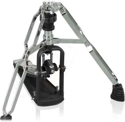 GRIFFIN 2 Leg Hi-Hat Stand (QuickAction X Series) – For Heavy Duty Cymbals, Double Braced Chrome Base Converts to No-Leg Mount for Drummers with Drum Key in Saudi Arabia