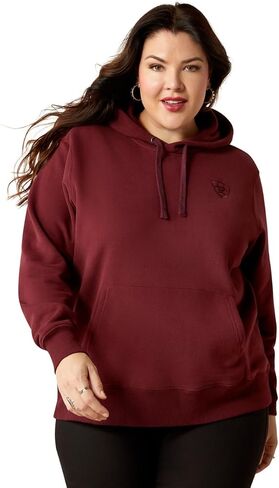 ARIAT Womens Logo 2.0 Hoodie Disual Outerwear Draphstring - Red in Saudi Arabia