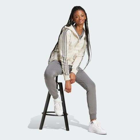 أديداس للنساء الأساسيات 3 مخطوطات كاملة zip fleece هوديي in Kuwait