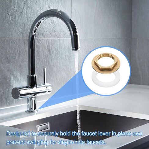 uxcell 2pcs قفل القفل المكسرات تركيب أنبوب ، 1 بوصة BSP قفل سداسي ، شفة الحافة صنبور الحنفية مع غسالة السيليكون لحوض المطبخ بالوعة in Saudi Arabia