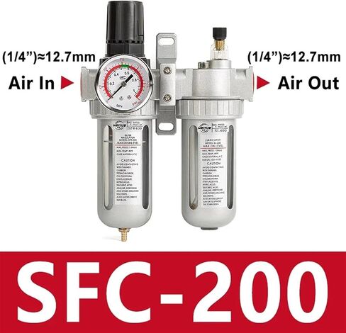 Air Filter Regulator Oil Water Separator Trap Regulator Valve for Compressor Pneumatic Parts SFC400 1/2 SFC300 3/8 SFC200 1/4(SFC-200) in Saudi Arabia
