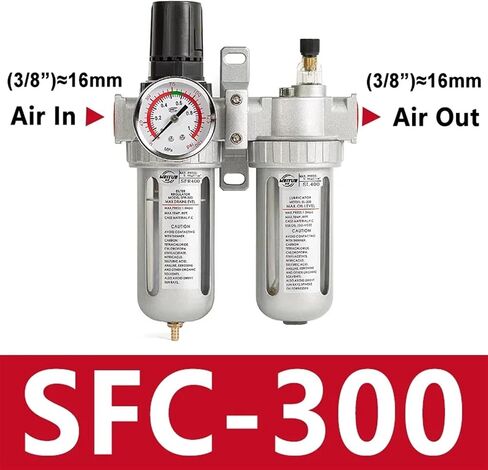 Air Filter Regulator Oil Water Separator Trap Regulator Valve for Compressor Pneumatic Parts SFC400 1/2 SFC300 3/8 SFC200 1/4(SFC-200) in Saudi Arabia
