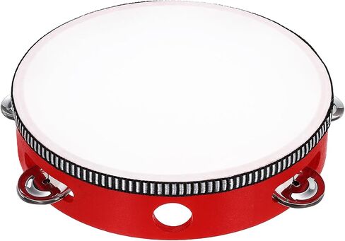 meccanixity 1 PCS الدف الطبول 8 بوصة الخشب يدوية محتجزة الدف واحد صف واحد معدني jingle sterm strum strument for adults church cust in Kuwait