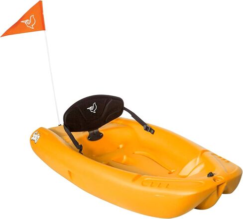 Pelican Solo - Sit-on-top Kayak - Youth Kayak - Perfect for Kids Comes with Paddle and Safety Flag - 6 ft. - Mango in Saudi Arabia