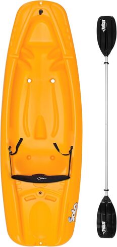 Pelican Solo - Sit-on-top Kayak - Youth Kayak - Perfect for Kids Comes with Paddle and Safety Flag - 6 ft. - Mango in Saudi Arabia