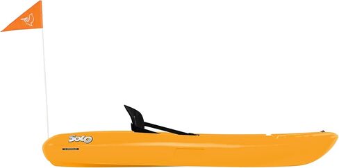 Pelican Solo - Sit-on-top Kayak - Youth Kayak - Perfect for Kids Comes with Paddle and Safety Flag - 6 ft. - Mango in Saudi Arabia