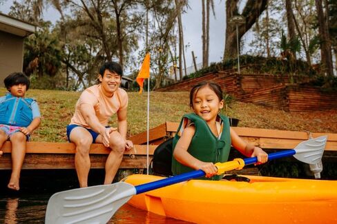 Pelican Solo - Sit-on-top Kayak - Youth Kayak - Perfect for Kids Comes with Paddle and Safety Flag - 6 ft. - Mango in Saudi Arabia