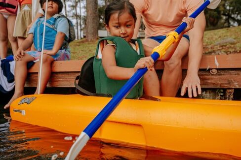 Pelican Solo - Sit-on-top Kayak - Youth Kayak - Perfect for Kids Comes with Paddle and Safety Flag - 6 ft. - Mango in Saudi Arabia