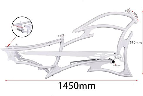 Tracer Raptor Bike Frame 26inch Cruiser Electric Bike Frame, for 7-Speed Includes Fender and Saddle in Kuwait