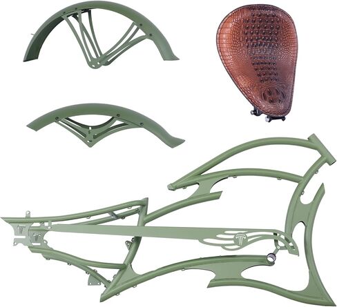 Tracer Raptor Bike Frame 26inch Cruiser Electric Bike Frame, for 7-Speed Includes Fender and Saddle in Kuwait