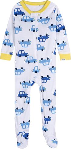 Onesies Brand Baby Boys' 4-Pack Footed Pajamas, Snack Truck, 0-3 Months in Saudi Arabia