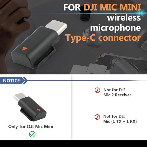 لمستقبل الميكروفون اللاسلكي لـ DJI MIC MIC Type-C Phone لميكروفون MIC MIC Type-C Adapter PPHIN in Saudi Arabia