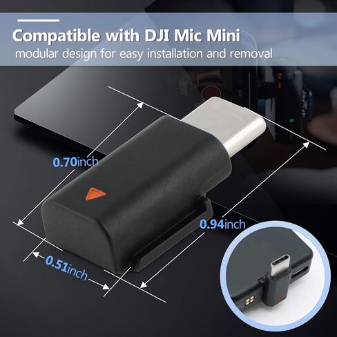 لمستقبل الميكروفون اللاسلكي لـ DJI MIC MIC Type-C Phone لميكروفون MIC MIC Type-C Adapter PPHIN in Saudi Arabia