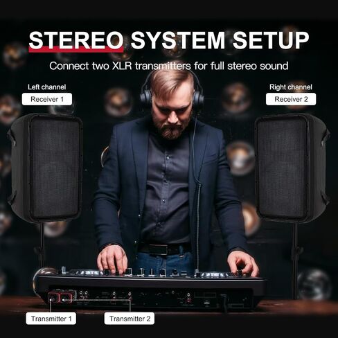 XVIVE U35D Stereo XLR Plug-on Wireless Audio System (5.8 جيجا هرتز) in Kuwait
