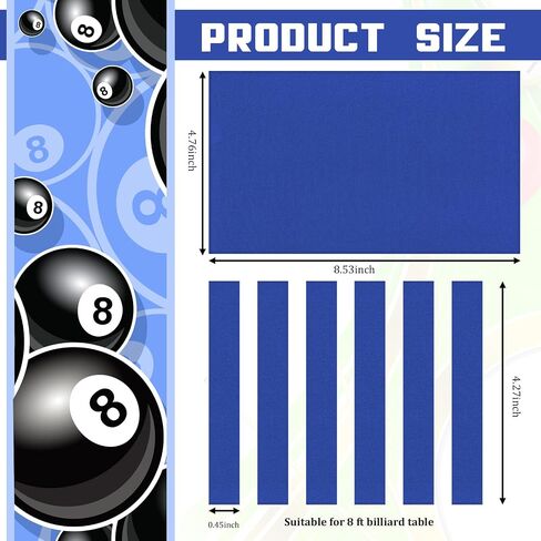 Billiard Cloth 8.53ft Pool Table Felt with 6 Cloth Strips, Pre-Cut Pool Table for Home Clubs Bars Indoor, 2 Color for Choice in Kuwait