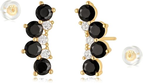 MYEARS Women Trio Earrings Gold Flower Stud Three-stone 14K Gold Plated Small Simple Hypoallergenic Everyday Jewelry in Kuwait