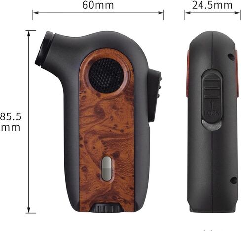 Jet Flame Lighter, Push Down to Light, with Fuel Viewing Window, Reusable, Suitable for Candles, Hiking, Camping (no Butane)(Red) in Saudi Arabia