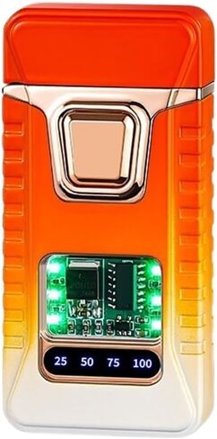 Butane Intelligent Voice-Activated Dual Flame Lighter, Four Ignition Modes Transparent Window Windproof Suitable for Outdoor Use (Butane Not Included)(Pink) in Saudi Arabia