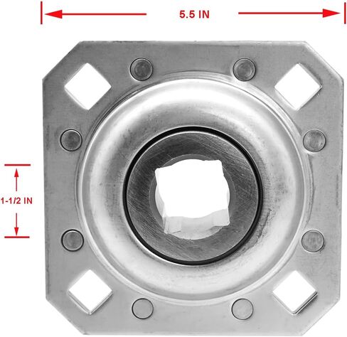 Hex Autoparts ذات الحواف المتعلقة بالقرص المحمل 1 1/2 "تجويف مربع متوافق مع FD211RM ، FD211 1-1/2SQ ، Harrow Disc Bearing 1-1/2 Inch for Disc Harrow والأدوات الزراعية الأخرى ، 1.5" (1pc) in Kuwait