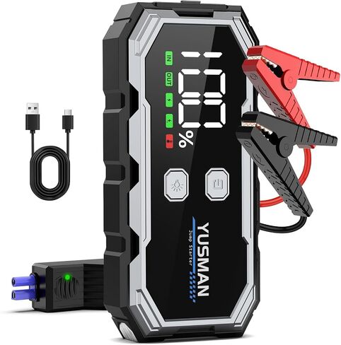 Jump Starter with Air Compressor, 8000A 150PSI Car Jump Starter, 24000mAh Portable Jump Starter Battery Pack(All Gas/12.0L Diesel), 12V Battery Jump Starter with Display, USB-C Port, 2 LED Light in Saudi Arabia
