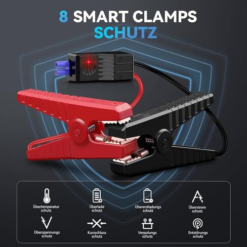 Jump Starter with Air Compressor, 8000A 150PSI Car Jump Starter, 24000mAh Portable Jump Starter Battery Pack(All Gas/12.0L Diesel), 12V Battery Jump Starter with Display, USB-C Port, 2 LED Light in Saudi Arabia