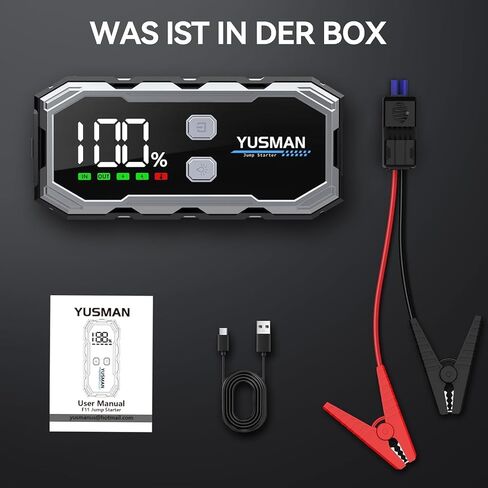 Jump Starter with Air Compressor, 8000A 150PSI Car Jump Starter, 24000mAh Portable Jump Starter Battery Pack(All Gas/12.0L Diesel), 12V Battery Jump Starter with Display, USB-C Port, 2 LED Light in Saudi Arabia