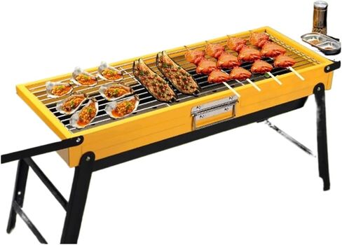 Camping Barbecue Grill, Foldable Portable Barbecue Grill Outdoor, Camping & Courtyard Barbecue, With Extended Table Board in Saudi Arabia