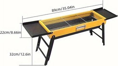 Camping Barbecue Grill, Foldable Portable Barbecue Grill Outdoor, Camping & Courtyard Barbecue, With Extended Table Board in Saudi Arabia