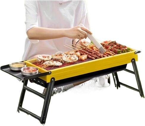 Camping Barbecue Grill, Foldable Portable Barbecue Grill Outdoor, Camping & Courtyard Barbecue, With Extended Table Board in Saudi Arabia