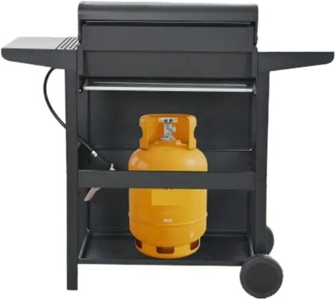 Burner Barbecue Grill, Stainless Steel Patio Garden Barbecue Grill With Two Shelves, Lid, Wheels And Bottle Opener in Saudi Arabia