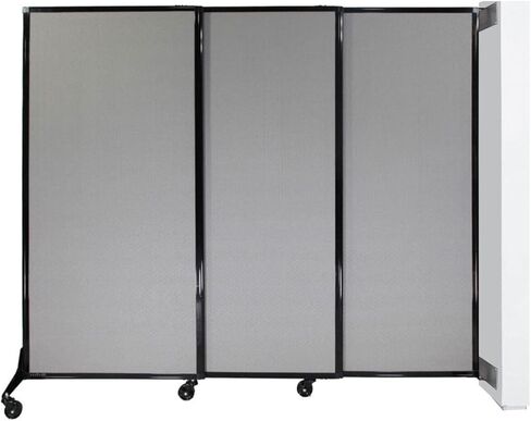 مقابل القسم المحمول المفتوح على الجدار السريع | عجلات أو خيار القرطاسية | شاشة مقسم غرفة خصوصية متينة | صنع في الولايات المتحدة | 7 '× 6'8 "لوحات نسيج المحيط in Kuwait