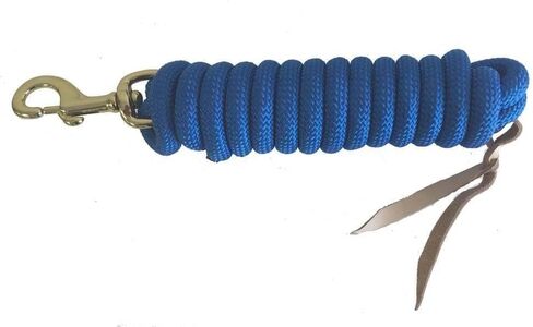 Cowboy Nylon Horse Lead Rope with Leather Popper 10' x 5/8" Turquoise in Saudi Arabia
