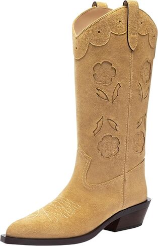 Coach Women's Aria Tall Cowboy Boot Fashion, Charcoal/Black, 8 in Saudi Arabia