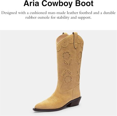 Coach Women's Aria Tall Cowboy Boot Fashion, Charcoal/Black, 8 in Saudi Arabia