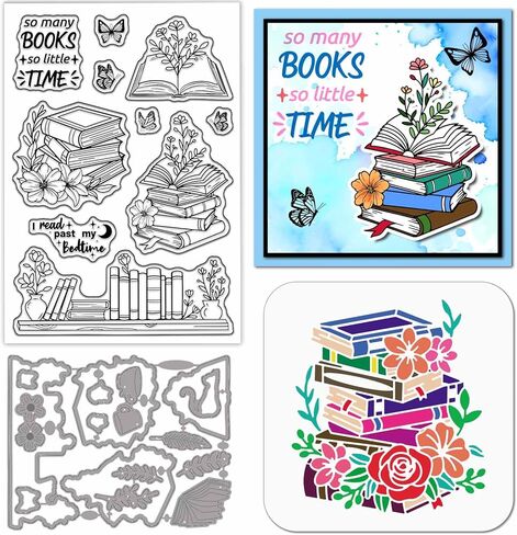 GLOBLELAND Wildflower Weeds Silicone Clear Stamps Metal Postage Stamp Frame Cutting Die Cuts PET Paint Craft Stencils Template for Card Making and DIY Embossing Scrapbooking Craft Decor in Saudi Arabia