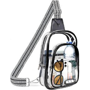 3 جيوب حقيبة واضحة لأحداث الاستاد ، حقيبة رياضية كبيرة من Crossbody الشفافة ، فاني حزمة المحفظة للنساء الرجال in Kuwait