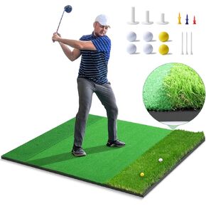 حصيرة الجولف: حصيرة غولف 5 × 4 قدمًا من أجل حصيرة ممارسات داخلية خارجية ، 3 في 1-حصيرة تدريبية تري تورف ، حصيرة تدريب على الجولف مع العشب الخام | العشب في Fairway | نايلون العشب لمزيد من التقطيع المتأرجح in Kuwait