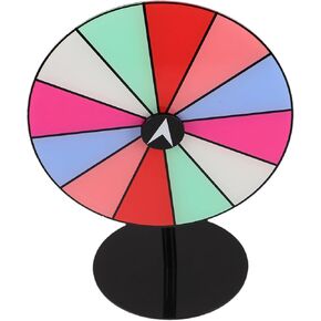 PRETYZOOM Prize Wheel Acrylic Tabletop Spinner for Rainbow Color Raffle Wheel for Parties Engaging Roulette Spinner for Home Events and Trade Shows in Kuwait