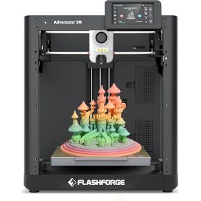 Flashforge Adventurer 5M 3D Printer for Beginners, 600mm/s Fast Printing, Direct Drive (280°C), Auto-Leveling, 8.7"x8.7"x8.7" PEI Build Plate - Ideal for Home, School & Makers in Kuwait
