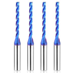 أجهزة التوجيه CNC UPCUT طويلة طويلة 1/4 بوصة ساق 1/8 '' قطع جهاز التوجيه دوامة التقطي in Kuwait