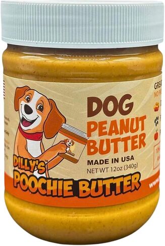 Dilly's 2 Packs All Natural Peanut Butter for Dogs Poochie Butter 12oz in Saudi Arabia